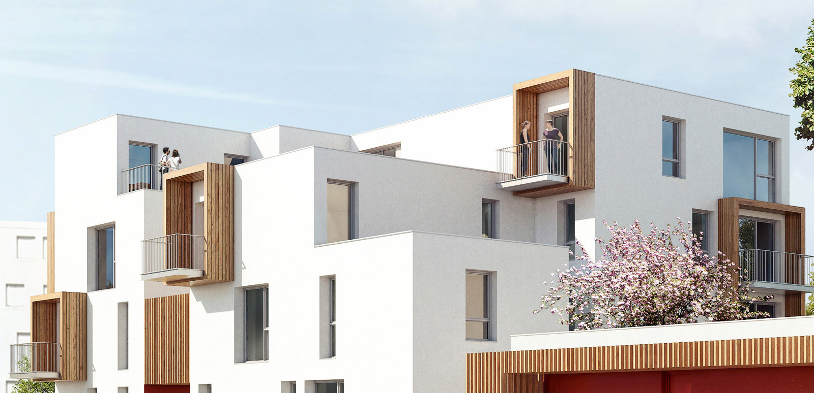  CITE SOLEIL LEVANT  construction de 19 logements sociaux locatifs et d'une maison d'accueil de 20 studios Ere Architecture - Architecte Quimperlé - Finistère