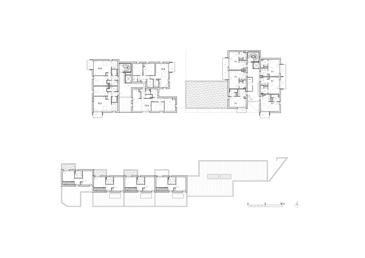 CITE SOLEIL LEVANT  construction de 19 logements sociaux locatifs et d'une maison d'accueil de 20 studios Ere Architecture - Architecte Quimperlé - Finistère