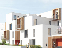 CITE SOLEIL LEVANT construction de 19 logements sociaux locatifs et d'une maison d'accueil de 20 studios Ere Architecture - Architecte Quimperlé - Finistère