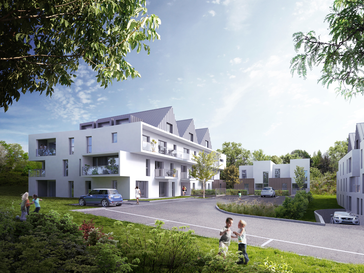  KERNEAC'H  construction de 89 logements sociaux locatifs Ere Architecture - Architecte Quimperlé - Finistère